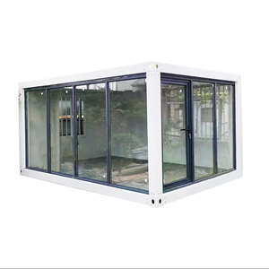 Anpassbare Büro <span class=keywords><strong>container</strong></span> häuser im mediterranen Stil im Freien Abnehmbare Glasfassade Stahl-Sandwich platten höfe - Product Image 2