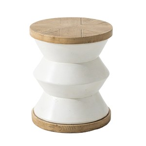 Hiện đại ngoài trời tự nhiên & trắng vòng trống MgO bên bảng giọng tay sơn gỗ magiê Oxit Bàn cà phê cho phòng khách - Product Image 4