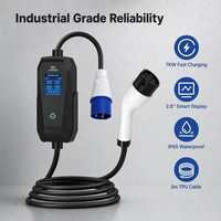 Câble de recharge pour véhicules électriques IEC 62196 Type 2, 7 kW, courant réglable, minuterie de temporisation, plug-and-play pour les propriétaires de voitures électriques européennes