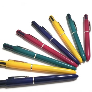 Livraison rapide, prix d'usine, stylo bille multifonction personnalisé avec logo, 4 en 1, multicolore, stylo bille en plastique à clic, 4 couleurs - Product Image 3