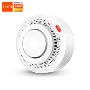 Датчик дыма TYSH Tuya с Wi-Fi аккумулятором, бытовой датчик огня с датчиком дыма для домашней безопасности
