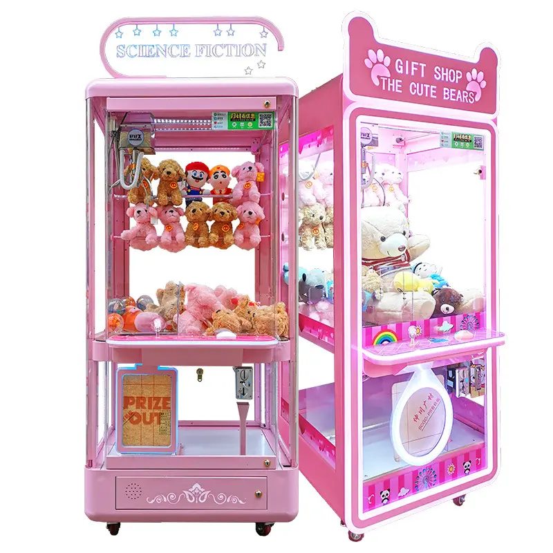 Công Viên Đầy Màu Sắc Coin Vận Hành Nhà Gỗ Đồ Chơi Quà Tặng Crane Game Machine Giải Thưởng Claw Arcade Game