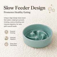 Bol orthopédique surélevé en céramique haute température 1260C pour chats et chiens, anti-menton noir, à alimentation lente, compatible micro-ondes, étanche