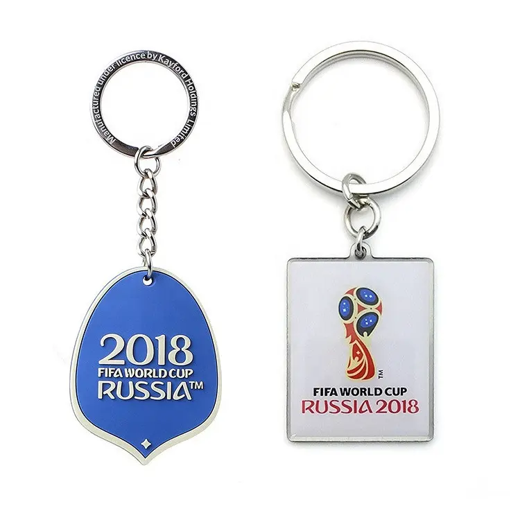 Souvenir Hadiah Gantungan Kunci Logam Logo Kustom Sepak Bola Olahraga Gantungan Kunci Pemegang Personalisasi Murah Epoxy Keychain