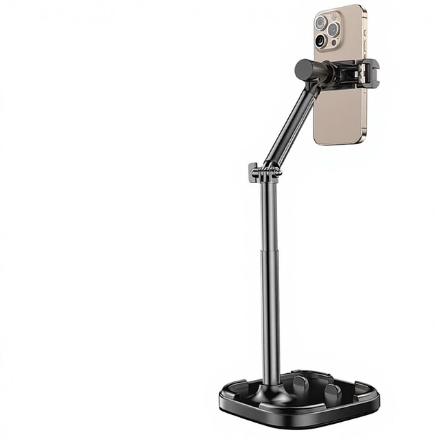 Telescopic 360 Rotating Dual-Position Mobile Phone Holder All-inclusive Live Streaming Shooting Overhead Stand for Desk Use
