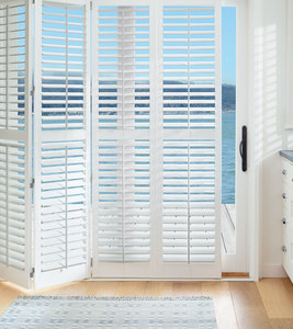 Moderno legno <span class=keywords><strong>PVC</strong></span> in <span class=keywords><strong>alluminio</strong></span> piantagione persiane ad arco finestre ad apertura orizzontale feritoia tapparella francese uso interno esterno - Product Image 3