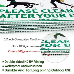 SmartSign Paquete de 4 letreros para recoger excrementos de perro (9 x 12 pulgadas) 'Por favor, sé un buen vecino y limpia después de que tu perro haga su necesidad' Material PP con estaca - Product Image 5