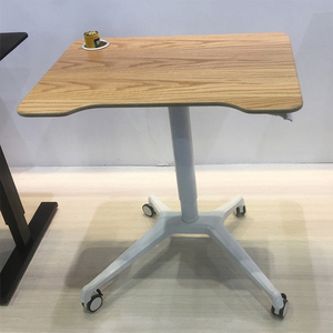 Altura ajustável Pneumático Sit Standing Laptop Cart Ergonomic Rolling Workstation com rodas de bloqueio <span class=keywords><strong>Computer</strong></span> Desk <span class=keywords><strong>Table</strong></span> - Product Image 3