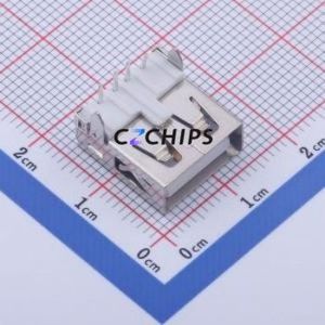 901-242A1011D10210 <b>USB</b> Connector Bent Lead Through Hole Connector Type-<b>A</b> <b>USB</b> <b>2.0</b> Female Right Angle Insert - Product Image 1