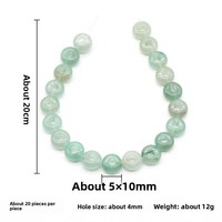 Perles en vrac en agate de cristal naturel, pierre semi-précieuse polie, forme cercle 5*10mm, trou 4mm, type abaque, pour bijoux DIY