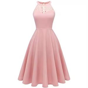 Robe Courte en Dentelle Écologique ODM 2025 – Unie, Lavable, Longueur Genou, Style Évasé, Idéale pour Demoiselles d'Honneur, Bals de Promo et Soirées Décontractées - Product Image 1