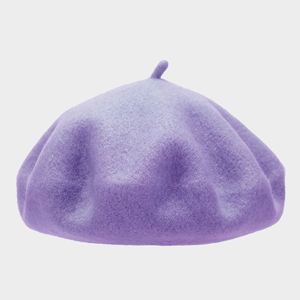 Boina de Lana para Mujer, Color Sólido, Estilo Francés, con Logotipo Personalizado y Patrón Bordado - Product Image 3