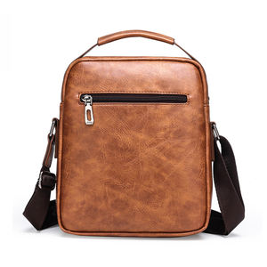 LOGO personnalisé étanche hommes sacs messager épaule bandoulière bureau petites mallettes en cuir PU sac de messager pour les entreprises - Product Image 4
