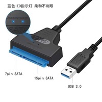 Cable Adaptador SATA 3 a USB 3.0 para Disco Duro Externo SSD HDD de 2.5 Pulgadas, 22 Pines SATA III con 12V 6Gbps, Compatible con Computadoras