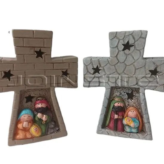 Wholesale Religious crafts ceramic decorations cross