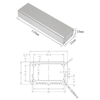 Boîtier d'amplificateur en aluminium pour équipement de contrôle intelligent, boîtier électronique extrudé, boîtier en aluminium