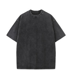 Men's Oversized Custom Streetwear <b>Y2K</b> T-<b>Shirts</b> 100% Cotton Knitted Breathable Short Sleeve - Product Image 3