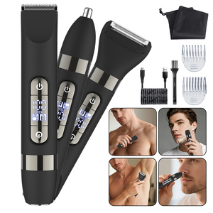HATTEKER HT-595 Rasoir électrique multifonctionnel 4-en-1 pour femmes - Rasoir étanche, tondeuse à poils du nez, épilateur - Product Image 5
