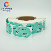 Étiquettes autocollantes en rouleau BOPP imperméables et durables, personnalisées, écologiques, refermables, avec languette d'ouverture pour lingettes humides et mouchoirs – Vente en gros
