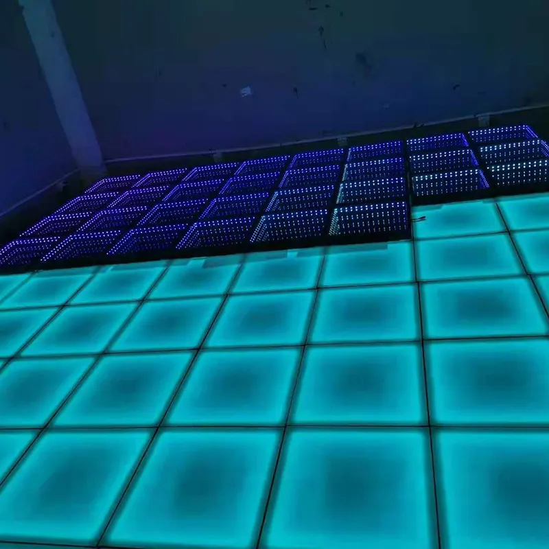 럭셔리 라이트 민감한 댄스 바닥 타일 인터랙티브 LED 바닥