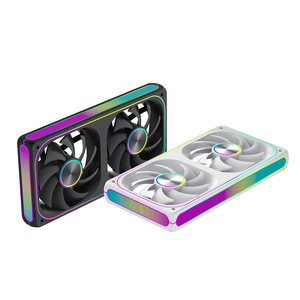 Ventilateurs ARGB intégrés AntarcChill Wholesale 240 mm, connectables en série, 2 ventilateurs PWM 120 mm pour le refroidissement du boîtier PC - Product Image 6