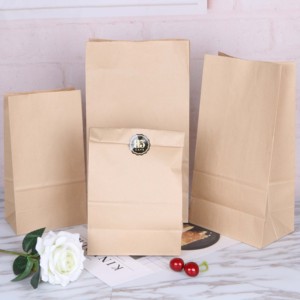 Shopping <b>Bag</b> White <b>Craft</b> Take Out Fast Food Kraft Paper Shopping Retail Carry <b>Bag</b> - Product Image 2