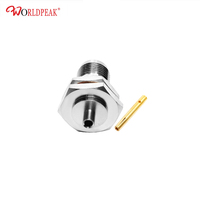 Connecteur coaxial RF plaqué argent TNC, connecteurs TNC femelle pour câble coaxial RG405