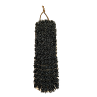 Brosse de nettoyage en crin de cheval mélangé DOM XY2025MM avec manche en hêtre FSC, outil de nettoyage automobile