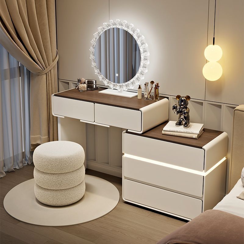 My12 walnut wood desktop-crystal mirror