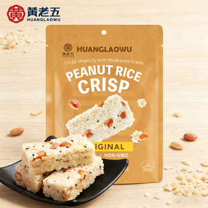 Huanglaowu Süße Chinesische Lebensmittel Halal Getreide-Snacks Gepuffte Reisriegel Originalgeschmack Erdnuss-Reiscracker - Product Image 1