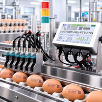 Machine de codage de date d'expiration TIJ Docod OEM/ODM T600 (2+4) 25,4-76,2 mm, machine d'impression par jet d'encre par lots à 6 têtes pour le marquage des œufs