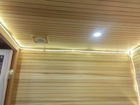 Kabin Sauna Uap Portabel Ramah Lingkungan untuk Penggunaan Komersial dengan Panel Kontrol Inframerah Jauh Kayu Cedar Merah Modern dan Cerdas