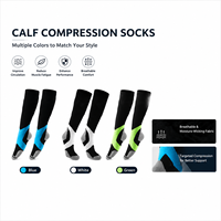 Chaussettes de sport hautes respirantes en tricot à compression ODM pour la course à pied, le crossfit, le cyclisme, le paddle, le basketball
