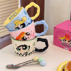 Taza de Cerámica de las Chicas Superpoderosas con Asa, Diseño de Dibujos Animados, para el Hogar u Oficina, Regalo Primavera 2025 - Product Image 2