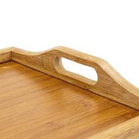 Table de petit-déjeuner pliable et portable en bambou, sur mesure, naturelle, pour hôtels et maisons, avec pieds, vente en gros