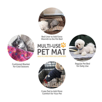 Tapis de luxe personnalisé en flanelle unie, moderne et lavable pour cage à chien, idéal pour les voyages, le camping, les canapés et les lits – Vente directe usine