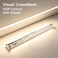 Lentille linéaire transparente extrudée pour contrôle UGR LED, design anti-éblouissement, éclairage suspendu encastré, confort visuel optimisé
