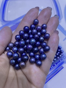 <span class=keywords><strong>Perle</strong></span> <span class=keywords><strong>vere</strong></span> naturali di acqua dolce 4A 7-8mm mezzo foro nero rotondo <span class=keywords><strong>perle</strong></span> sciolte gioielli prezzo all'ingrosso - Product Image 5