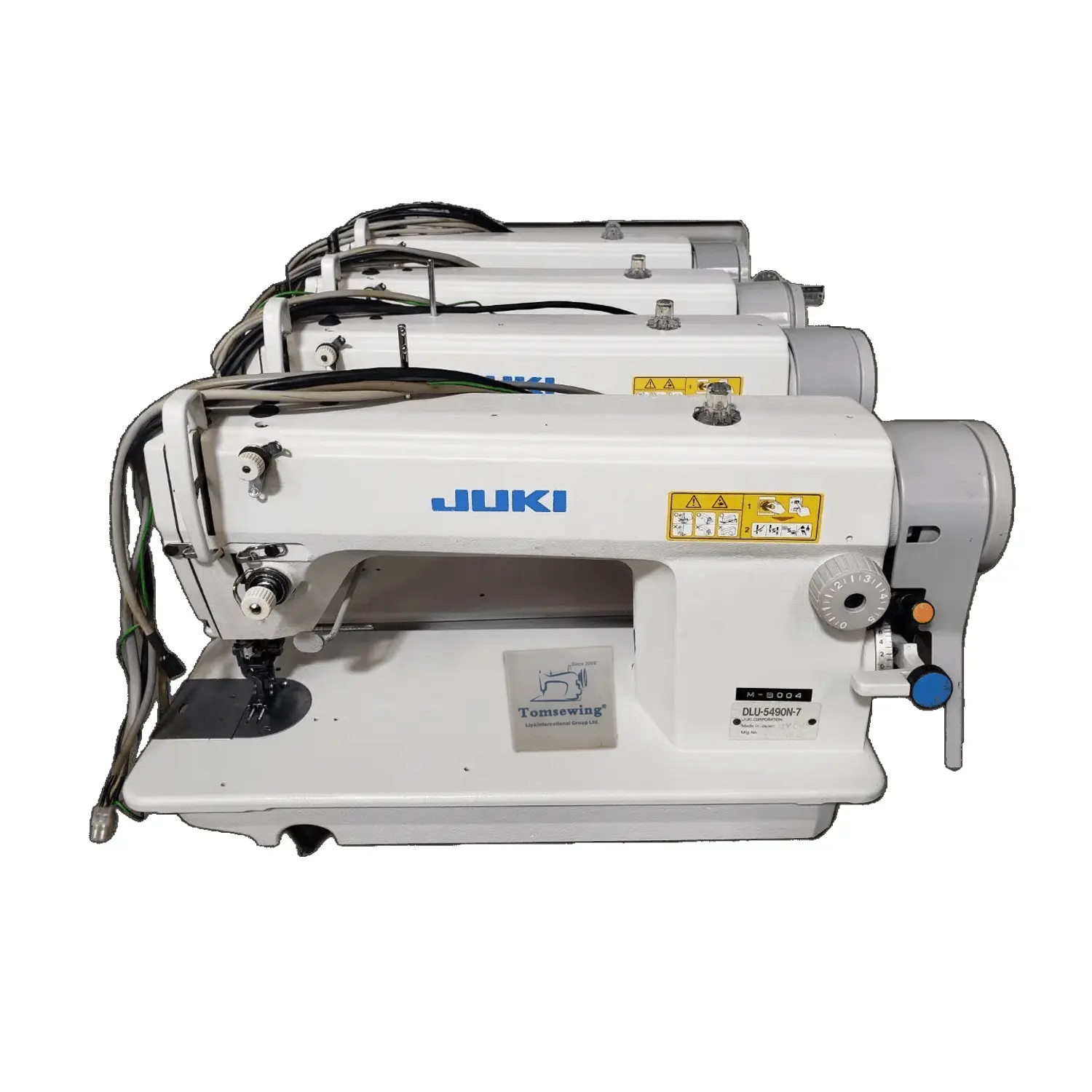 Giappone usato JUKI-DLN 5490N-7 macchine da cucire industriali per mangimi ad aghi tagliafilo automatico di seconda mano Maquina de coser usada