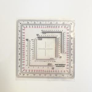 Goniometro quadrato trasparente in plastica da 12 cm, spessore 1,2 mm, per rilevamento direzionale esterno - Prodotto da OEM - Product Image 1