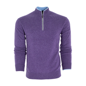 เสื้อสวมหัวกอล์ฟผู้ชายในฤดูใบไม้ร่วง2022เสื้อแคชเมียร์น้ำหนักเบา/ผ้าขนสัตว์มีซิปแขนยาวพิมพ์โลโก้ตามสั่ง - Product Image 4