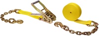 Sangle à cliquet jaune de 4 po x 30 pi avec rallonges de chaîne