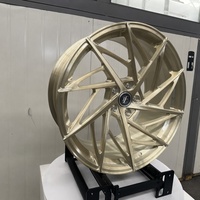 Jantes forgées Yufei 19-20 pouces 5x112 pour AMG GT, design turbine à rayons en Y directionnel, finition or champagne brossé concave