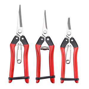 Stainless Steel Garden Shears Bypass Pruner Red Plastic Handle Manual <b>Pruning</b> <b>Tool</b> For Fruit <b>Tree</b> Grafting And Flower - Product Image 1