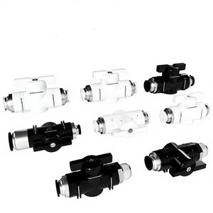 Coude à connexion rapide BUL avec filetage interne de cloisonnement BM, interrupteur manuel pneumatique BUC-4 6 8 10 12 mm, vannes de commande manuelle - Product Image 3