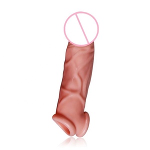 Cristal Claro extensión reutilizable condón pene manga hombre la ampliación retardo de tiempo condones juguete adulto del sexo - Product Image 1