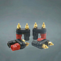 Connecteur d'alimentation plaqué or mâle/femelle 1P pour amplificateur de haut-parleur, borne de raccordement étendue