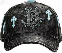 Casquette de baseball unisexe style streetwear américain avec broderie 3D, patchs camouflage, flamme, serpent et étoile, effet délavé vintage et visière courbée