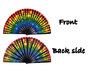 Ready Folding <b>Fan</b> 33Cm Large Rave <b>Fan</b> Fashionable Customizable Bamboo <b>Hand</b> <b>Fan</b> for Sale - Product Image 1