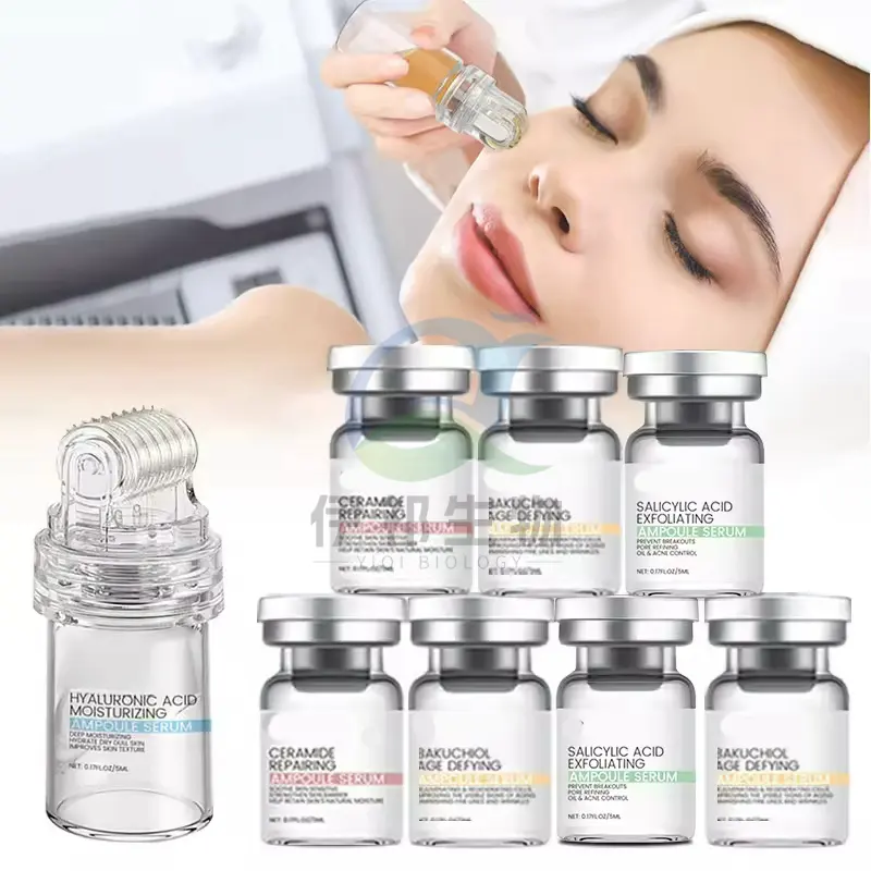 Serum injeksi mikro profesional, sistem injeksi mikro, Serum Meso, ampul Mesotherapy, Serum stempel injeksi Microneedle